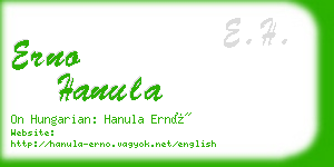 erno hanula business card